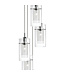 Searchlight Moderne Pendelleuchte Duo 1 5L Vide - Klar/Silber