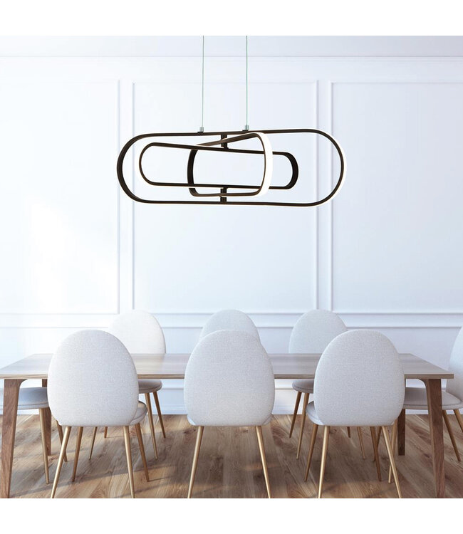Searchlight Moderne LED-Pendelleuchte Clip - Schwarz