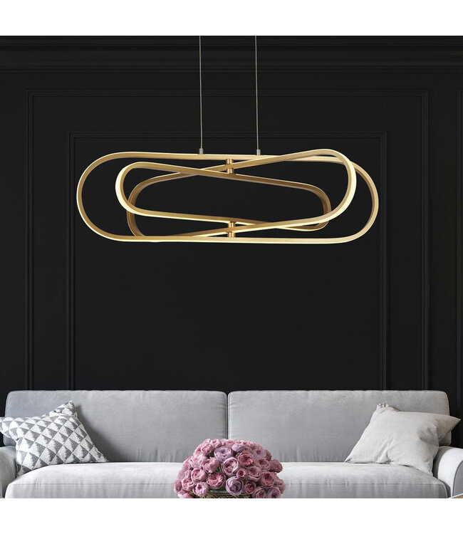 Searchlight Moderne LED-Pendelleuchte Clip - Gold