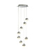 Searchlight Moderne LED-Pendelleuchte Marbles 8L Vide - Chrom