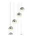 Searchlight Moderne LED-Pendelleuchte Marbles 8L Vide - Chrom