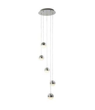 Searchlight Pendelleuchte Marbles 5L Vide - Chrom