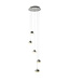 Searchlight Moderne LED-Pendelleuchte Marbles 5L Vide - Chrom