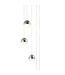Searchlight Moderne LED-Pendelleuchte Marbles 5L Vide - Chrom