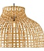 Searchlight Boho-Pendelleuchte Bali Drum Bamboo 52x35cm - Schwarz/Rattan