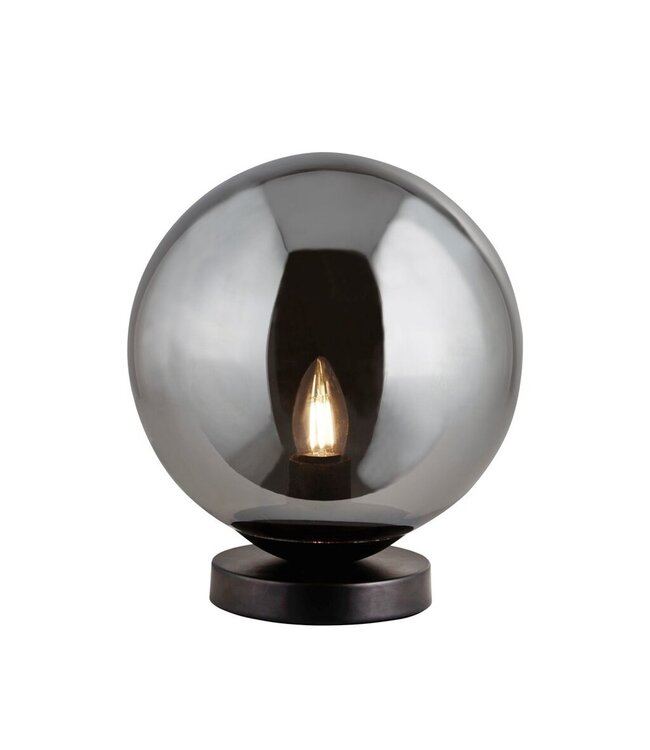 Searchlight Elegante Glas-Pendelleuchte Amsterdam - Schwarz/Rauchglas
