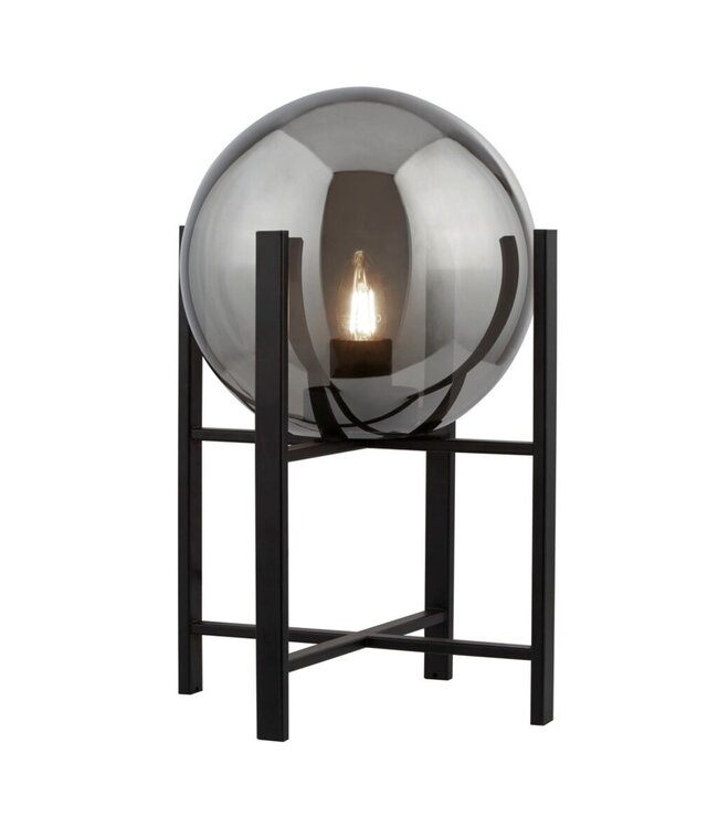 Searchlight Elegante Glas-Pendelleuchte Amsterdam - Schwarz/Rauchglas