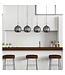 Searchlight Elegante Glas-Pendelleuchte Amsterdam 4L - Schwarz/Rauchglas