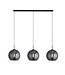 Searchlight Elegante Glas-Pendelleuchte Amsterdam 3L - Schwarz/Rauchglas