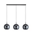 Searchlight Elegante Glas-Pendelleuchte Amsterdam 3L - Schwarz/Rauchglas