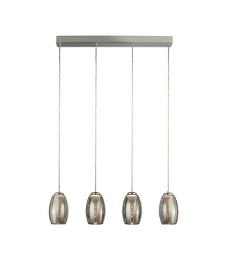 Searchlight Pendelleuchte Cyclone 4L - Chrom/Rauchglas
