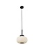 Searchlight Moderne Pendelleuchte Lumina - Schwarz/Opalglas