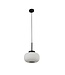 Searchlight Moderne Pendelleuchte Lumina - Schwarz/Opalglas