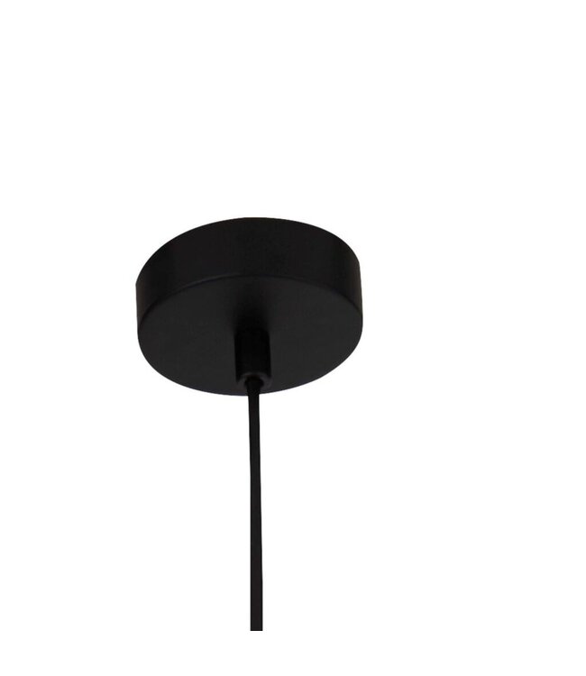 Searchlight Moderne Pendelleuchte Lumina - Schwarz/Opalglas