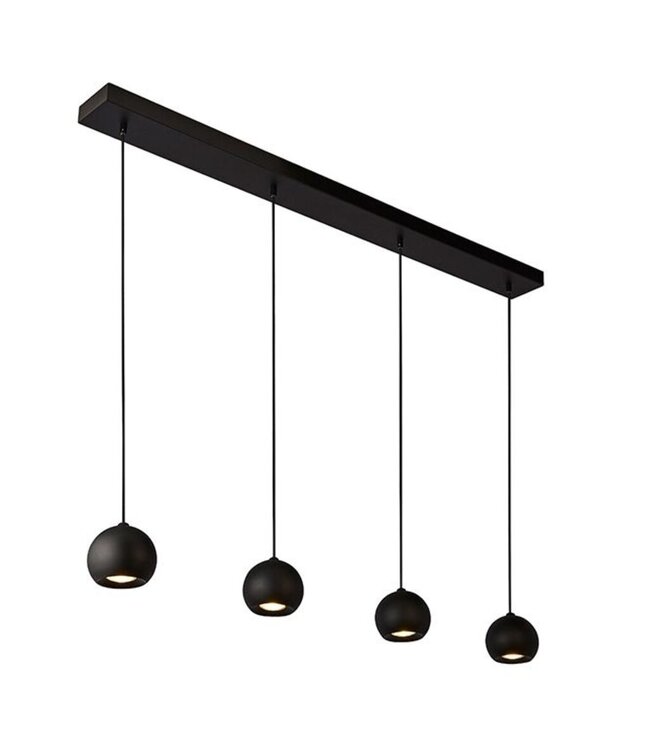 Searchlight Moderne 4-flammige Pendelleuchte Eindhoven - Schwarz