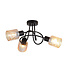 Searchlight Moderne Deckenleuchte Knot 3L - Schwarz/Bernstein