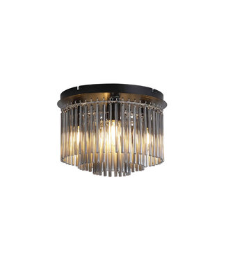 Searchlight Deckenleuchte Swizzle - Schwarz/Rauchglas