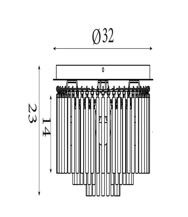 Searchlight Design-Deckenleuchte Swizzle - Schwarz/Rauchglas