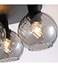 Searchlight Moderne Deckenleuchte Radiance 3L - Schwarz/Rauchglas