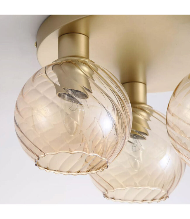 Searchlight Moderne Deckenleuchte Radiance 3L - Gold/Champagner