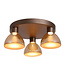Searchlight Moderne LED-Deckenleuchte Cannes 3L - Latte/Bernstein