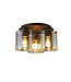 Searchlight Moderne Deckenleuchte Sweden 3L - Mokka/Bernstein