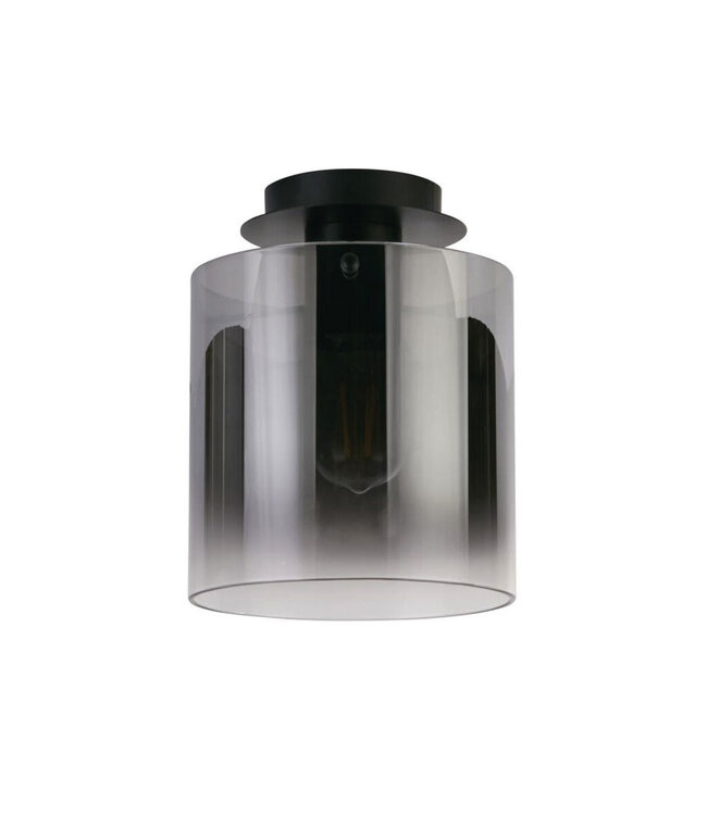 Searchlight Moderne Deckenleuchte Sweden 1L - Schwarz/Rauchglas