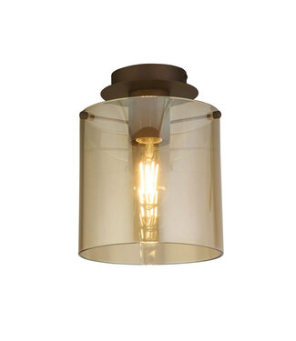 Searchlight Deckenleuchte Sweden 1L - Mokka/Bernstein