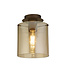 Searchlight Moderne Deckenleuchte Sweden 1L - Mokka/Bernstein
