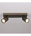 Lighting Collection Industrieller 2-flammiger Deckenstrahler Anna - Bronze