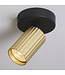 Lighting Collection Industrieller 1-flammiger Deckenstrahler Anna - Schwarz/Gold
