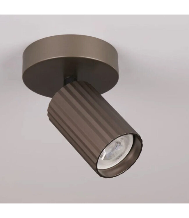 Lighting Collection Industrieller 1-flammiger Deckenstrahler Anna - Bronze