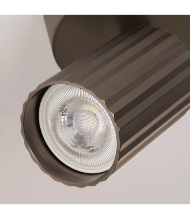 Lighting Collection Industrieller 1-flammiger Deckenstrahler Anna - Bronze