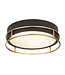 Searchlight Moderne IP44-Deckenleuchte Phoenix Ø30cm - Schwarz/Gold