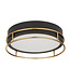Searchlight Moderne IP44-Deckenleuchte Phoenix Ø30cm - Schwarz/Gold