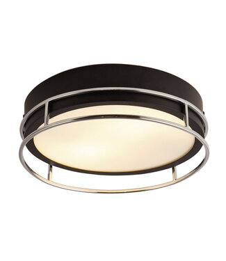 Searchlight Deckenleuchte Phoenix Ø30cm - Schwarz/Chrom
