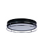 Searchlight Moderne IP44-Deckenleuchte Phoenix Ø40cm - Schwarz/Chrom