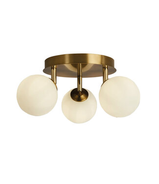Searchlight Deckenleuchte Crosby 3L - Gold/Opalglas