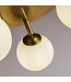Searchlight Moderne Deckenleuchte Crosby 3L - Gold/Opalglas