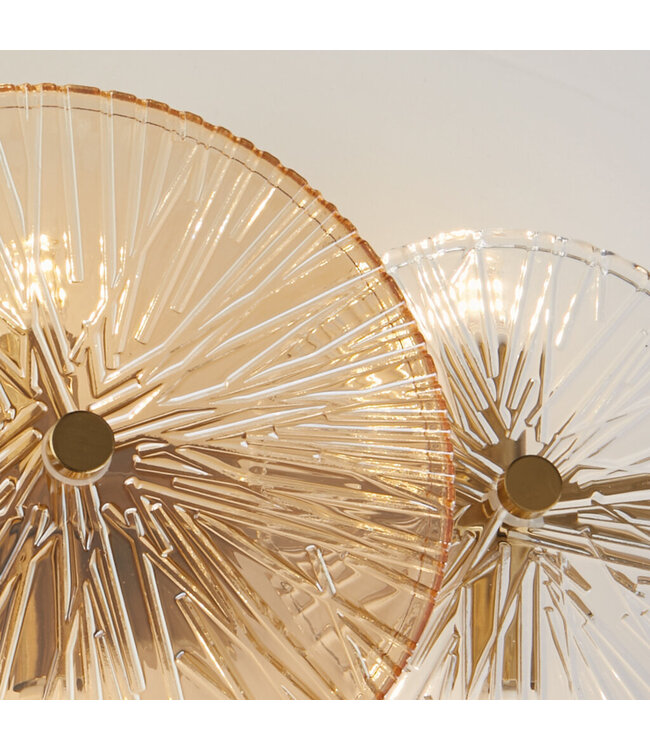 Searchlight Industrielle Deckenleuchte Wagon Wheel 6L - Bronze/Bernstein
