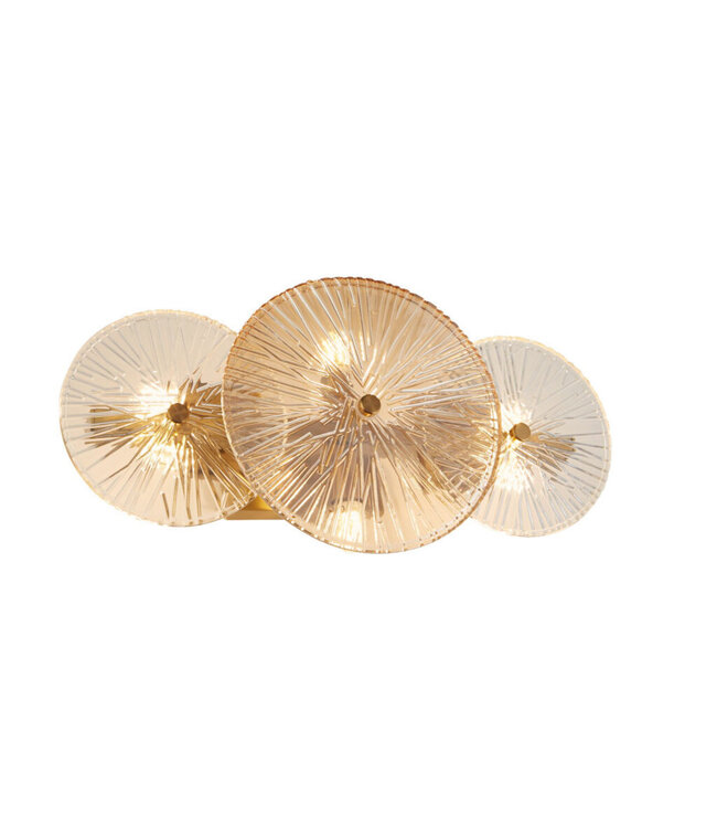 Searchlight Industrielle Deckenleuchte Wagon Wheel 6L - Bronze/Bernstein