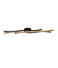 Searchlight Moderne LED-Deckenleuchte Bloom - Schwarz/Holz