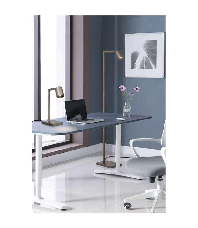 Searchlight Industrielle Tischleuchte Office - Latte/Braun