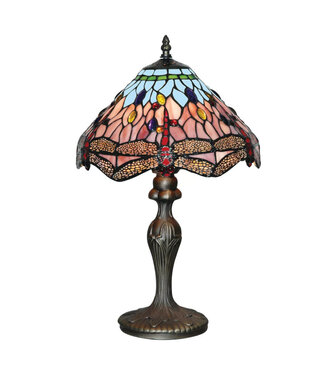 Searchlight Tischleuchte Dragonfly - Bronze/Tiffanyglas