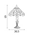 Searchlight Klassische Tiffany-Tischleuchte Dragonfly - Bronze/Tiffanyglas