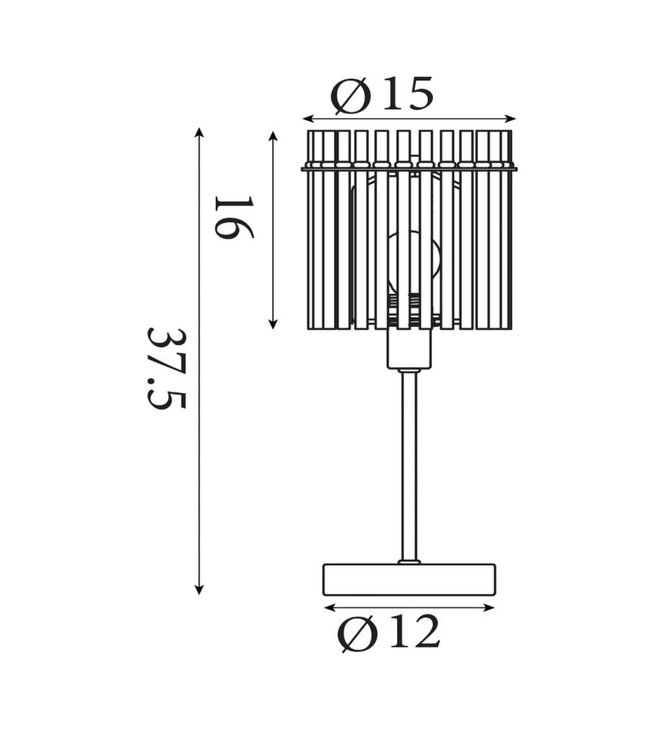 Searchlight Moderne Tischleuchte Swizzle - Schwarz/Rauchglas