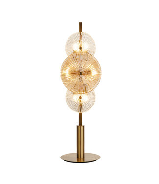 Searchlight Tischleuchte Wagon Wheel 6L - Bronze/Bernstein
