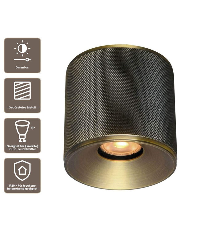 Artdelight Industrielle GU10-Deckenleuchte Costa - Antikbronze