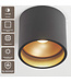 Artdelight Moderne LED-Deckenleuchte Ormond - Schwarz/Kupfer