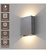 Artdelight Design LED-Wandleuchte Memphis - Stahlgrau